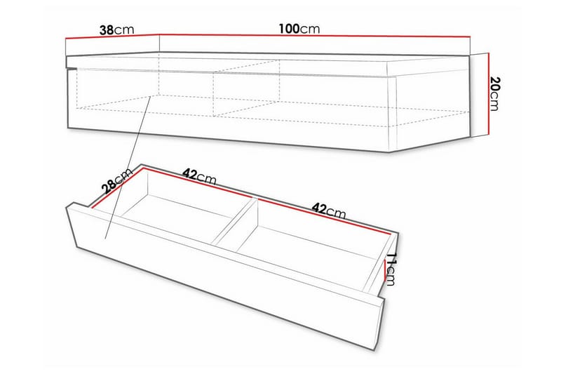 Staffin Sminkbord 100x38 cm - Svart - Möbler - Bord & matgrupper - Sminkbord & toalettbord