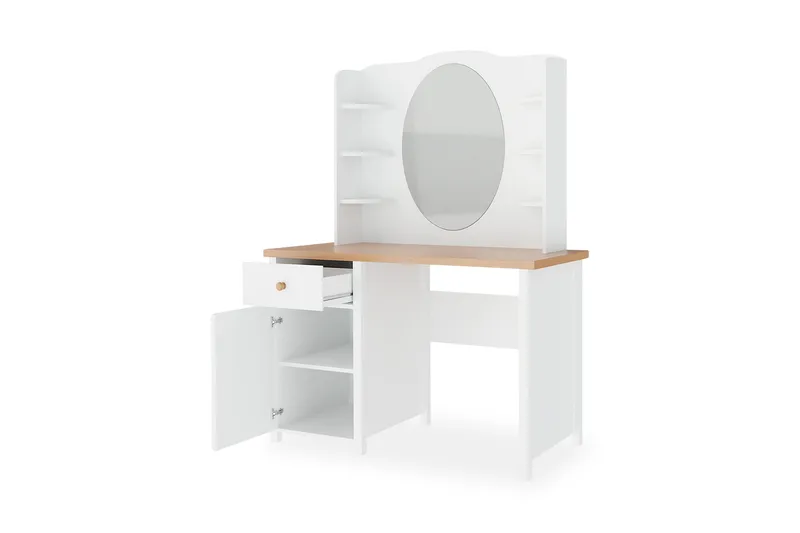 Story Sminkbord - Beige/Vit - Möbler - Bord & matgrupper - Sminkbord & toalettbord - Sminkbord med spegel