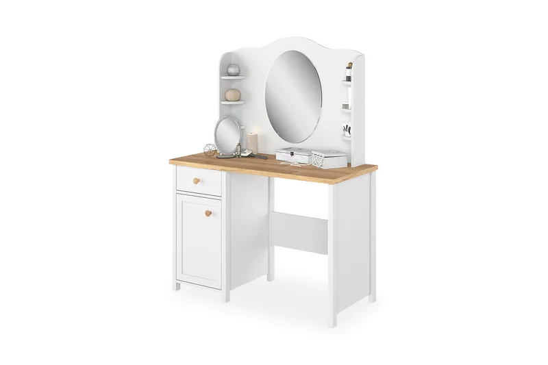 Story Sminkbord, Beige/Vit