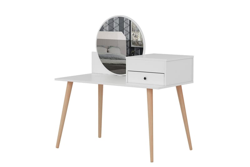 Straat Sminkbord 120x96 cm Vit - Hanah Home - Möbler - Bord & matgrupper - Sminkbord & toalettbord