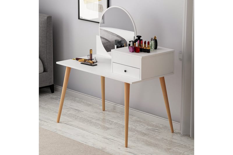 Straat Sminkbord 120x96 cm Vit - Hanah Home - Möbler - Bord & matgrupper - Sminkbord & toalettbord