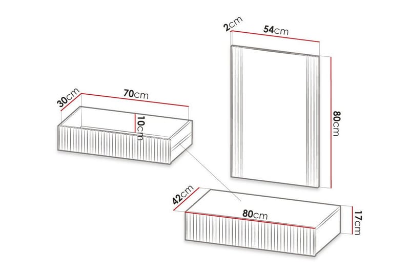 Strontian Sminkbord 80x42 cm Scandinavian Choice Black - Möbler - Bord & matgrupper - Sminkbord & toalettbord - Sminkbord med spegel