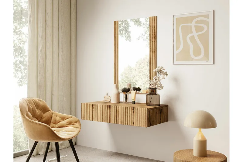 Strontian Sminkbord 80x42 cm Scandinavian Choice Brown - Möbler - Bord & matgrupper - Sminkbord & toalettbord - Sminkbord med spegel