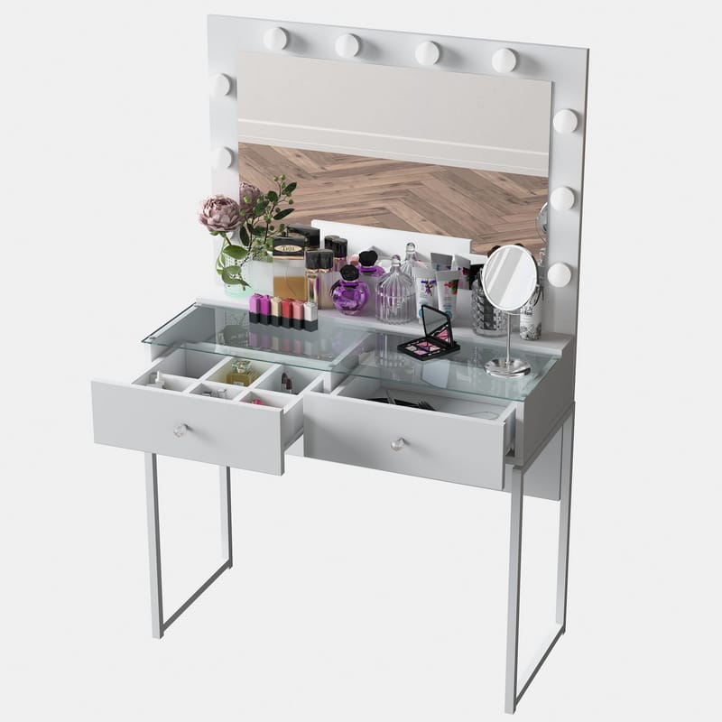 Tavren Sminkbord 90x141,8x40 cm - Vit - Möbler - Bord & matgrupper - Sminkbord & toalettbord