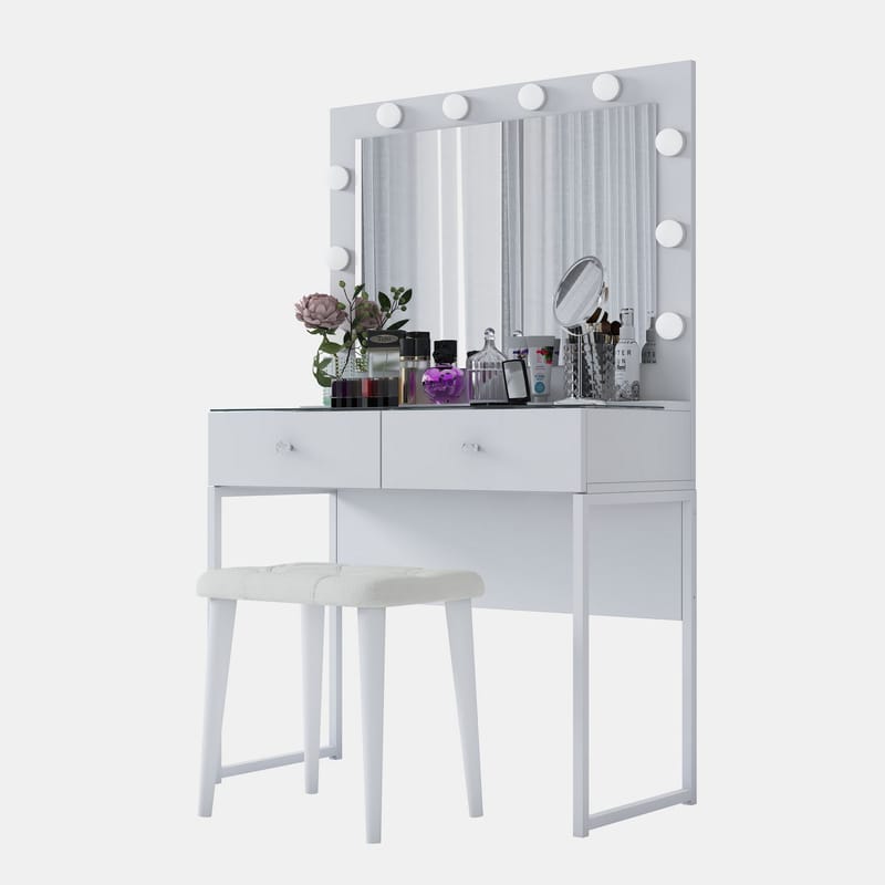Tavren Sminkbord 90x141,8x40 cm - Vit - Möbler - Bord & matgrupper - Sminkbord & toalettbord