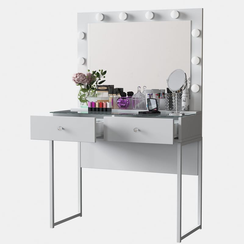 Tavren Sminkbord 90x141,8x40 cm - Vit - Möbler - Bord & matgrupper - Sminkbord & toalettbord
