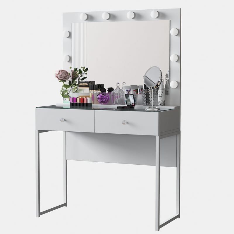 Tavren Sminkbord 90x141,8x40 cm - Vit - Möbler - Bord & matgrupper - Sminkbord & toalettbord