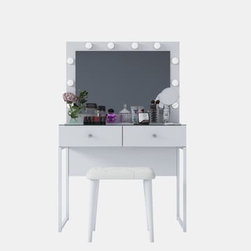 Tavren Sminkbord 90x141,8x40 cm - Vit - Möbler - Bord & matgrupper - Sminkbord & toalettbord