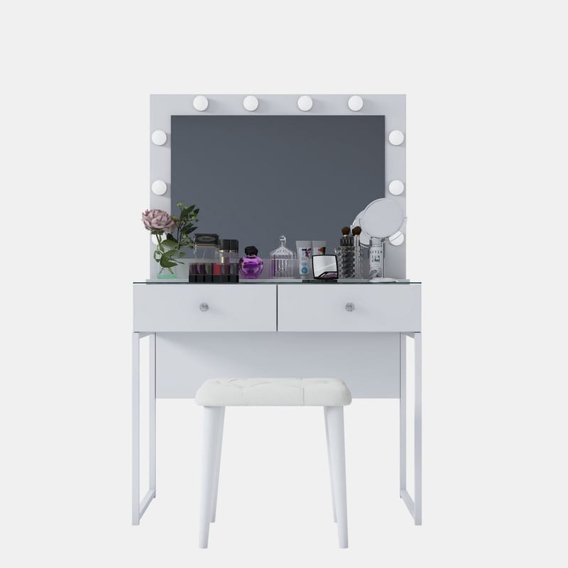 Tavren Sminkbord 90x141,8x40 cm - Vit - Möbler - Bord & matgrupper - Sminkbord & toalettbord