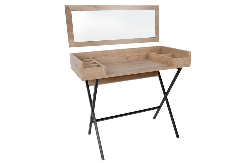 Timiza Sminkbord 100 cm - Valnöt/Svart - Möbler - Bord & matgrupper - Sminkbord & toalettbord