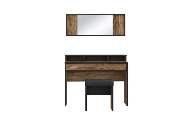 Vergina Sminkbord 110 cm - Brun/Svart - Möbler - Bord & matgrupper - Sminkbord & toalettbord - Sminkbord med spegel