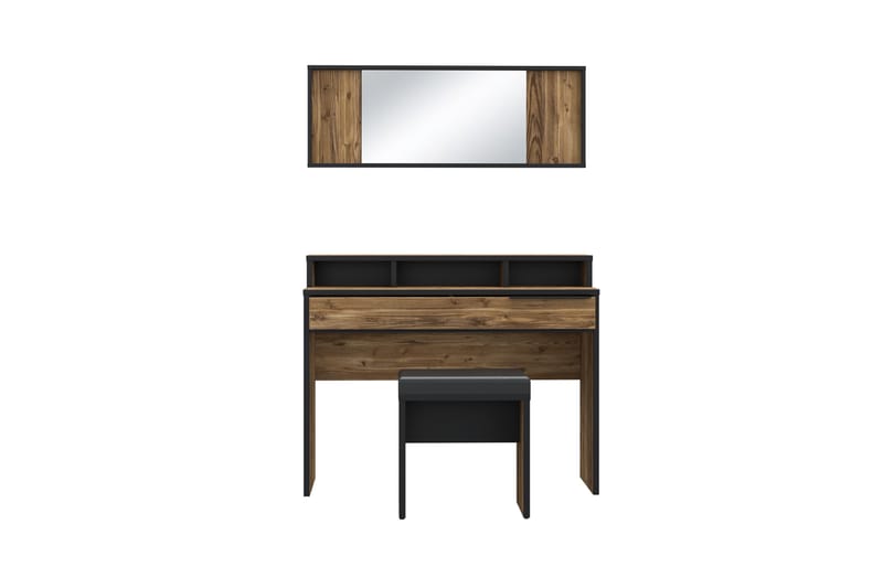 Vergina Sminkbord 110 cm - Brun/Svart - Möbler - Bord & matgrupper - Sminkbord & toalettbord - Sminkbord med spegel