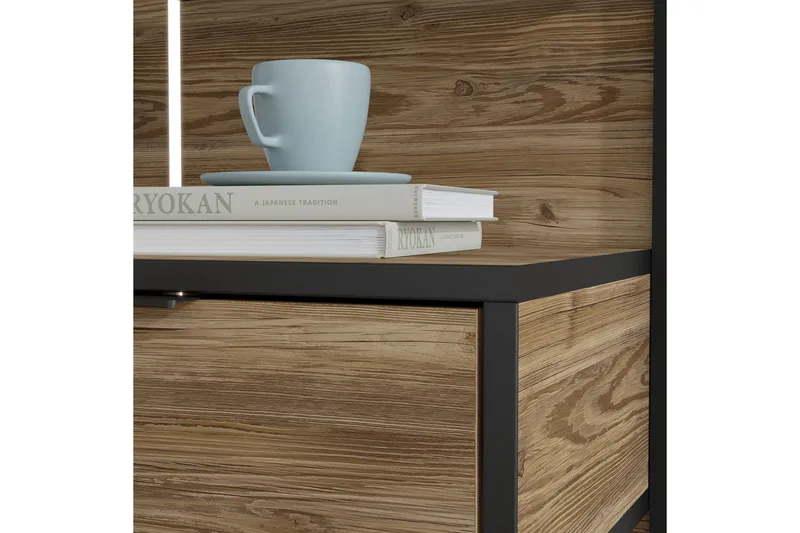 Vergina Sminkbord 110 cm - Brun/Svart - Möbler - Bord & matgrupper - Sminkbord & toalettbord - Sminkbord med spegel