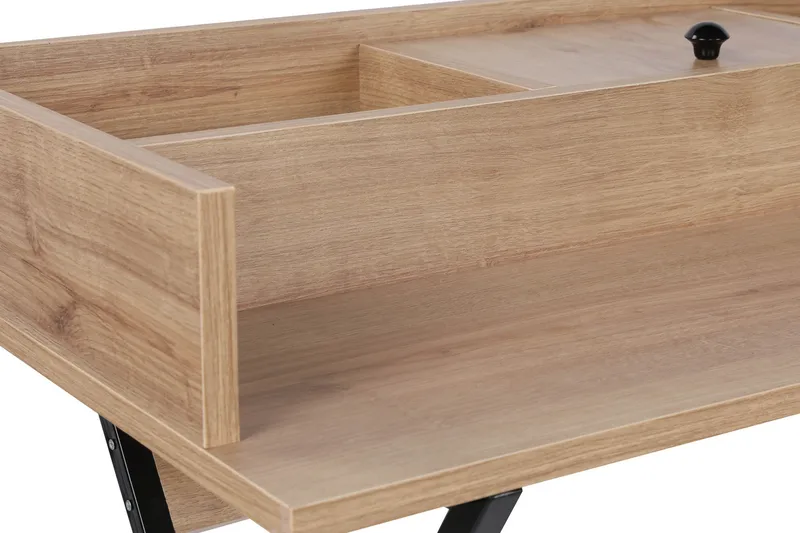 Weesolo Sminkbord 100 cm - Valnöt/Svart - Möbler - Bord & matgrupper - Sminkbord & toalettbord - Sminkbord med spegel