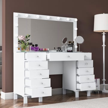 Wonthaggi Sminkbord 120x133,6x40 cm - Vit - Möbler - Bord & matgrupper - Sminkbord & toalettbord