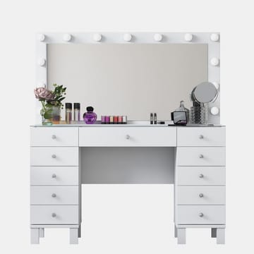 Wonthaggi Sminkbord 120x133,6x40 cm - Vit - Möbler - Bord & matgrupper - Sminkbord & toalettbord