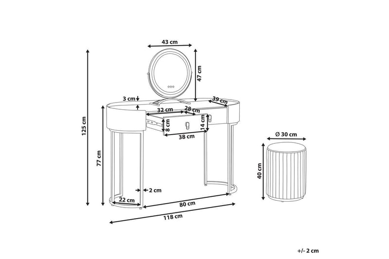 Sminkbord Vinax - Möbler - Bord & matgrupper - Sminkbord & toalettbord