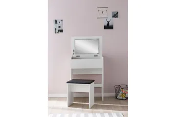Sminkbord Wohnling Förvaringsutrymme för Osmetic White med spegelpall klassiskt modern - Möbler - Bord & matgrupper - Sminkbord & toalettbord
