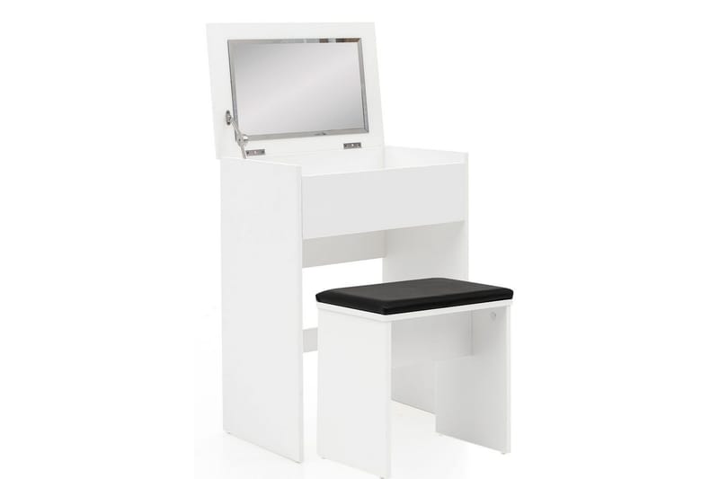 Sminkbord Wohnling Förvaringsutrymme för Osmetic White med spegelpall klassiskt modern - Möbler - Bord & matgrupper - Sminkbord & toalettbord