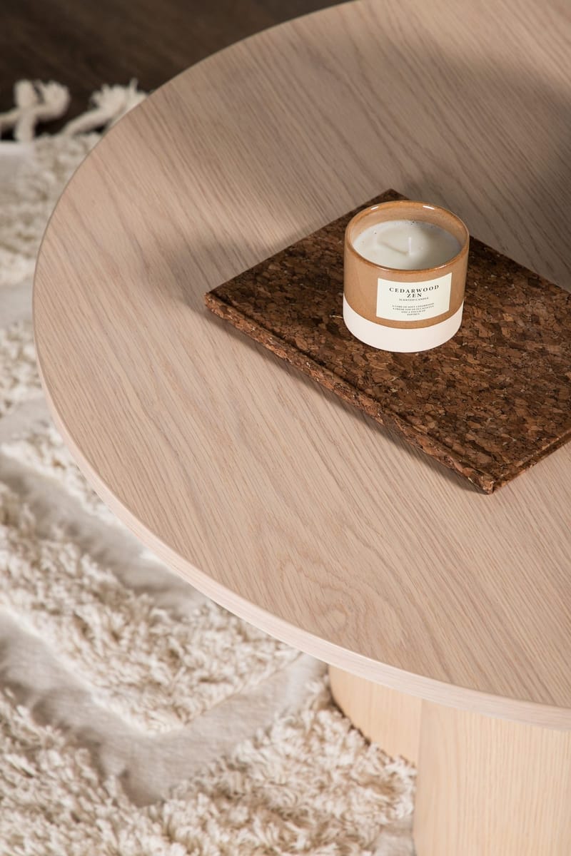 Soffbord Ø80 cm whitewash - Olivia - Whitewash - Möbler - Bord & matgrupper - Soffbord