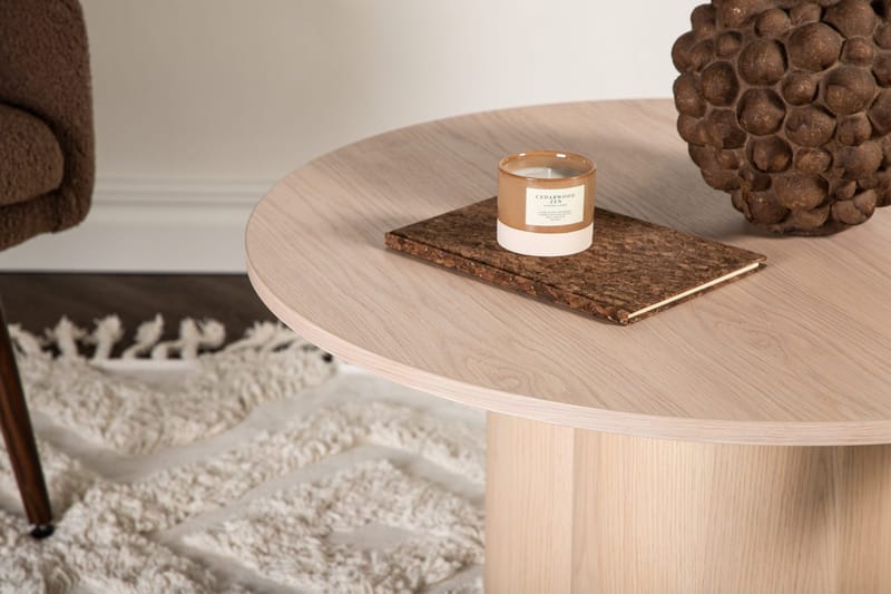 Soffbord Ø80 cm whitewash - Olivia - Whitewash - Möbler - Bord & matgrupper - Soffbord