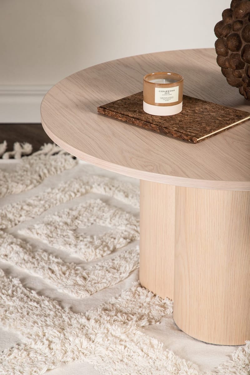 Soffbord Ø80 cm whitewash - Olivia - Whitewash - Möbler - Bord & matgrupper - Soffbord