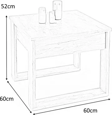 Soffbord 60 x 60 cm Ek - Nea - Sonoma ek - Möbler - Bord & matgrupper - Soffbord