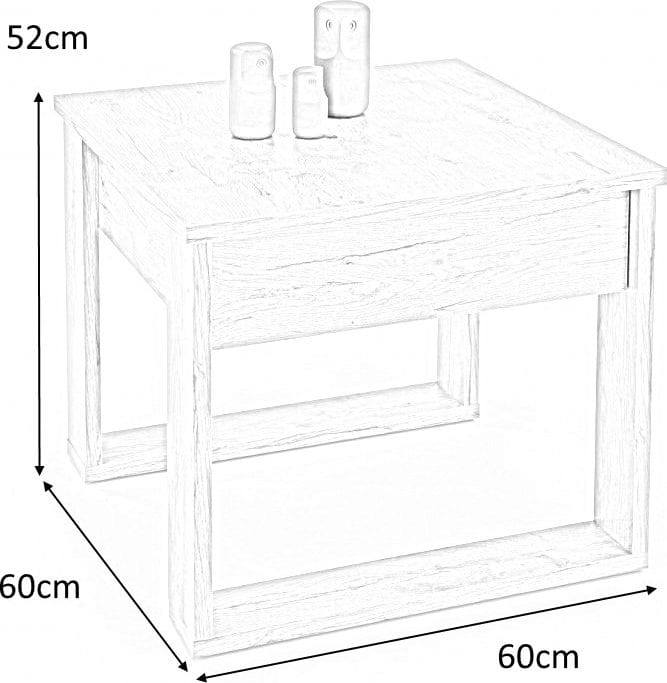 Soffbord 60 x 60 cm Ek - Nea - Sonoma ek - Möbler - Bord & matgrupper - Soffbord