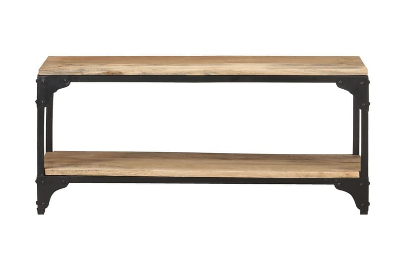 Soffbord 90x30x40 cm massivt mangoträ - Brun - Soffbord