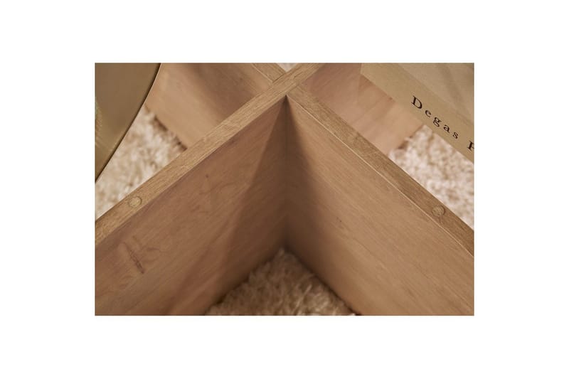 Soffbord Aeris 75 cm med Glasskiva - Safir Ek / Transparent - Möbler - Bord & matgrupper - Soffbord