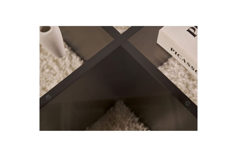 Soffbord Aeris 75 cm med Glasskiva - Trä Svart / Rökt - Möbler - Bord & matgrupper - Soffbord