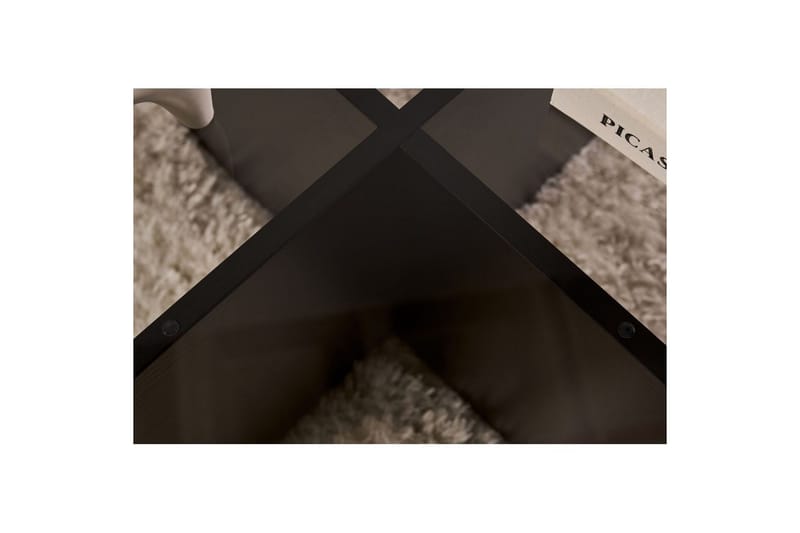 Soffbord Aeris 75 cm med Glasskiva - Trä Svart / Transparent - Möbler - Bord & matgrupper - Soffbord