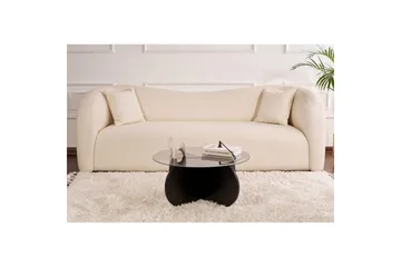 Soffbord Aeris 75 cm med Glasskiva - Trä Svart / Transparent - Möbler - Bord & matgrupper - Soffbord