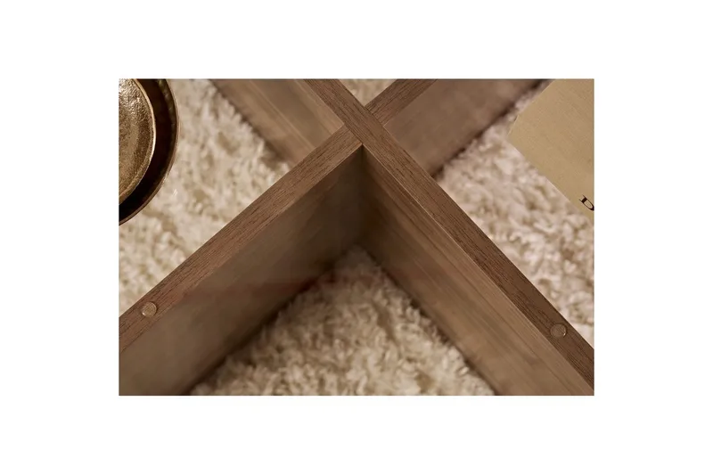 Soffbord Aeris 75 cm med Glasskiva - Valnöt / Transparent - Möbler - Bord & matgrupper - Soffbord