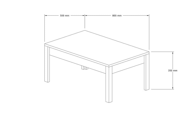 Agouza Soffbord 80 cm - Brun/Blå/Vit - Möbler - Bord & matgrupper - Soffbord