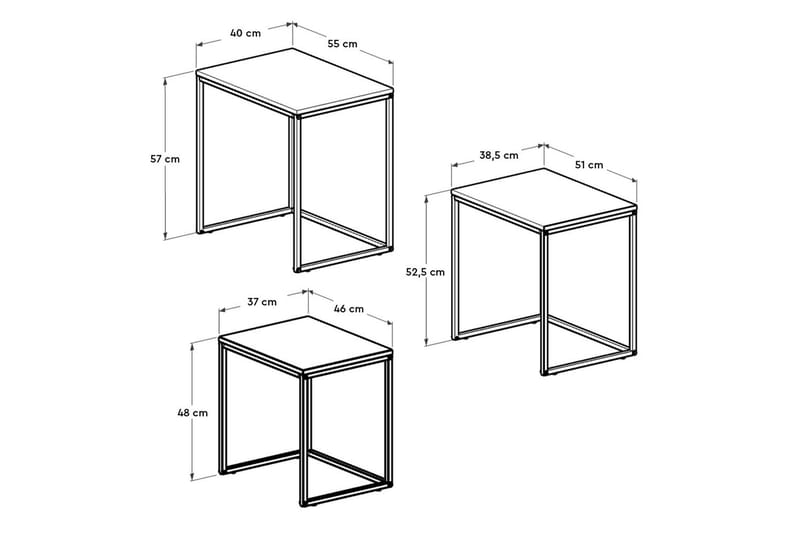 Ajmit Satsbord Brun - Hanah Home - Soffbord - Satsbord