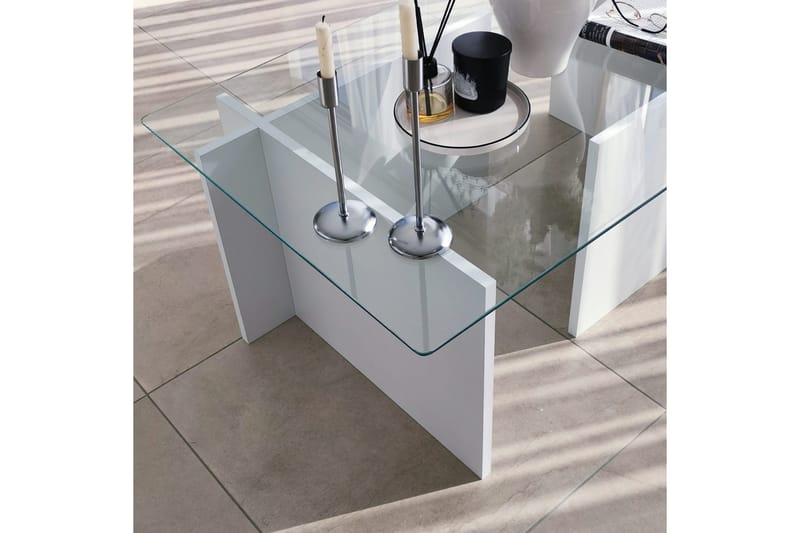Almasi Soffbord 105x40x105 cm - Vit - Möbler - Bord & matgrupper - Soffbord