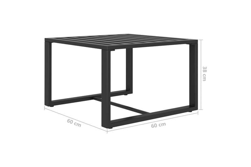 Soffbord aluminium antracit - Grå - Soffbord