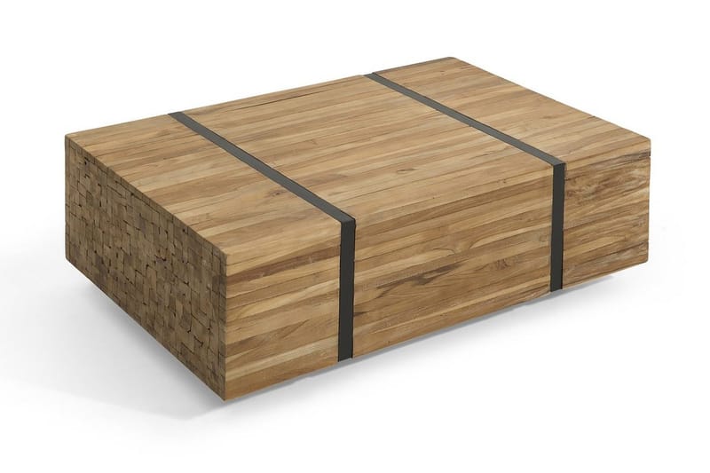 Amlin Soffbord 110 cm på Hjul - Brun/Svart - Möbler - Bord & matgrupper - Soffbord