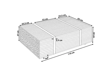 Amlin Soffbord 110 cm på Hjul - Brun/Svart - Möbler - Bord & matgrupper - Soffbord