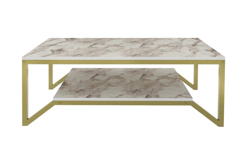 Andifli Soffbord 60x45,8x120 cm - Guld/Vit - Möbler - Bord & matgrupper - Soffbord