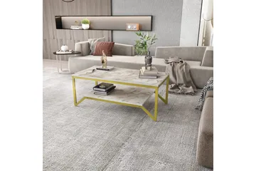 Andifli Soffbord 60x45,8x120 cm - Guld/Vit - Möbler - Bord & matgrupper - Soffbord