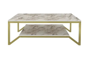 Andifli Soffbord 60x45,8x120 cm - Guld/Vit - Möbler - Bord & matgrupper - Soffbord