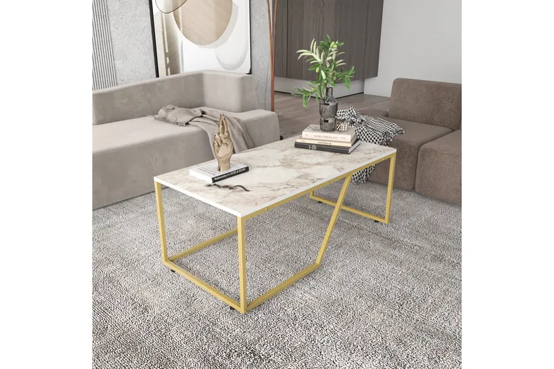 Andifli Soffbord 60x48x120 cm - Vit - Möbler - Bord & matgrupper - Soffbord