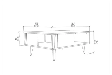 Andifli Soffbord 89,6x46,5x89,6 cm - Brun - Möbler - Bord & matgrupper - Soffbord