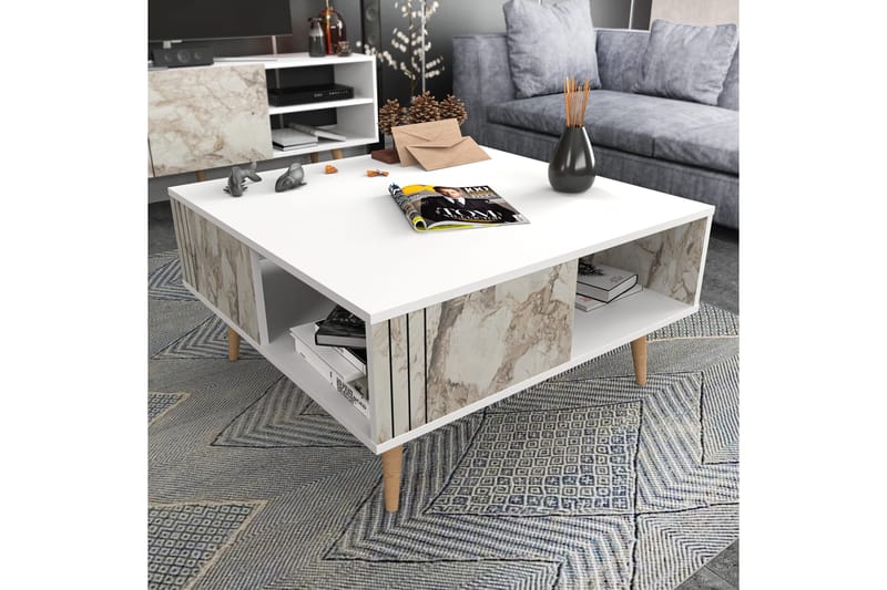 Andifli Soffbord 89,6x46,5x89,6 cm - Vit - Möbler - Bord & matgrupper - Soffbord