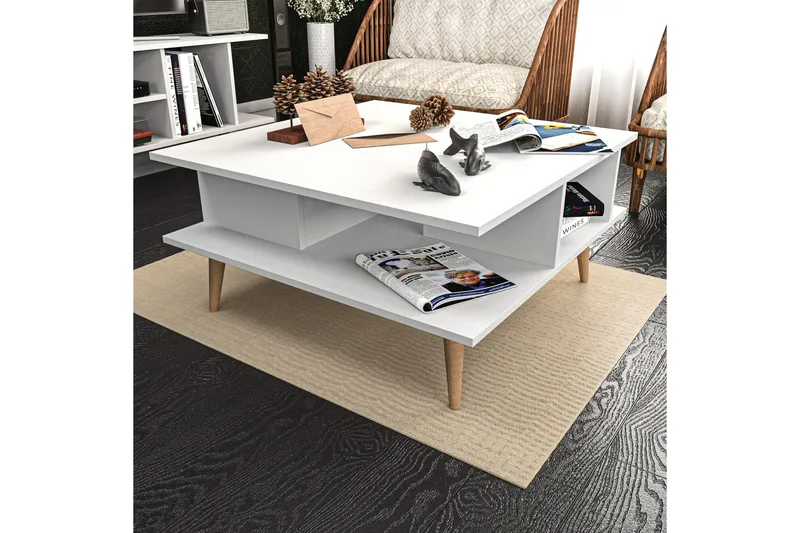 Andifli Soffbord 89x44x89 cm - Vit - Möbler - Bord & matgrupper - Soffbord