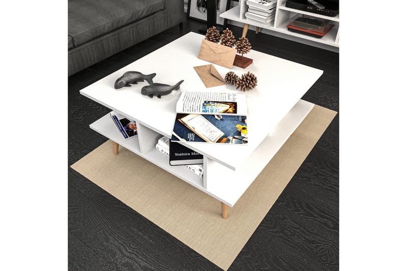 Andifli Soffbord 89x44x89 cm - Vit - Möbler - Bord & matgrupper - Soffbord