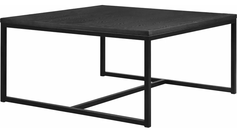 Soffbord Anish 100x100 cm Omonterad, Svartlackad ask