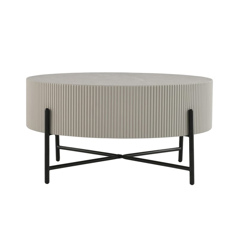 Soffbord Asher Ø80x40 cm - Grå - Möbler - Bord & matgrupper - Soffbord